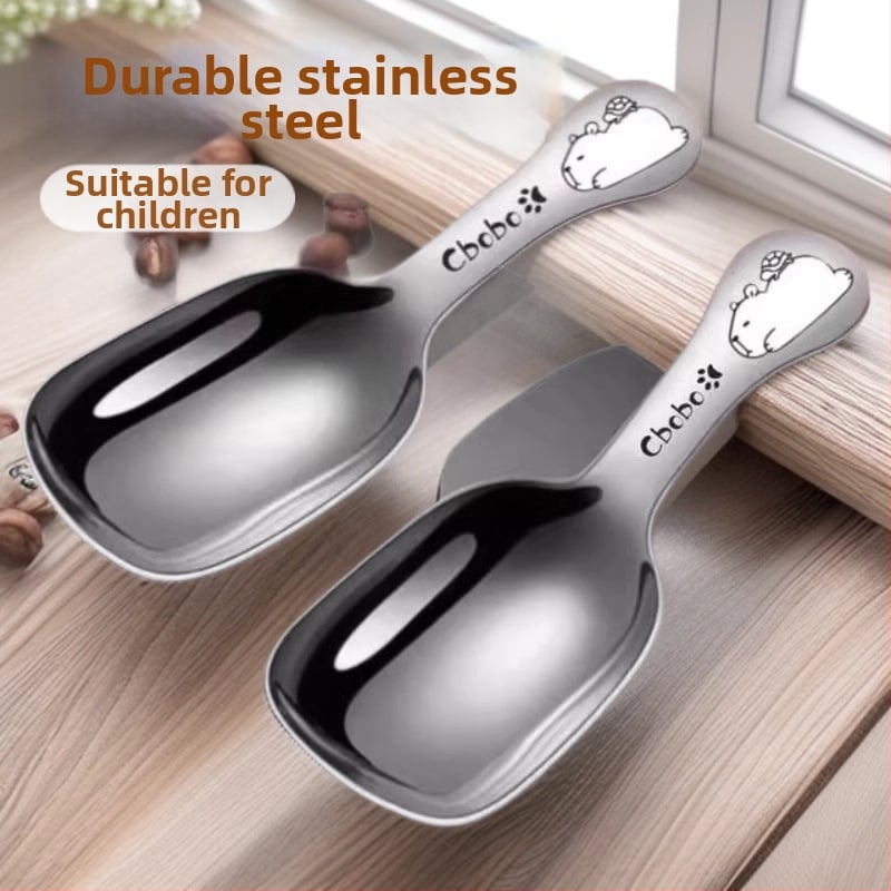 Linguriță din oțel inoxidabil pentru ceai și cafea, stil modern minimalist, finisaj lustruit cu apă, calitate de primă clasă