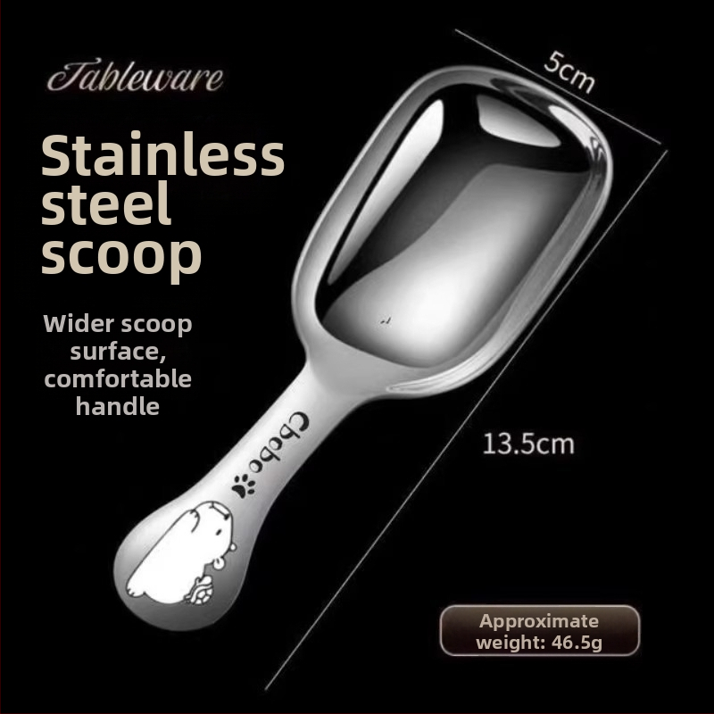 Linguriță din oțel inoxidabil pentru ceai și cafea, stil modern minimalist, finisaj lustruit cu apă, calitate de primă clasă