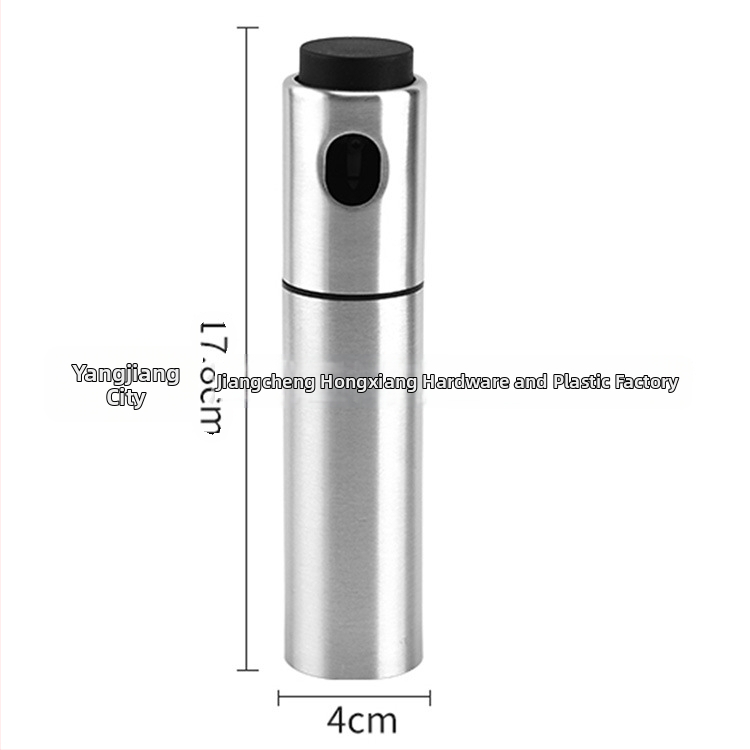 Nehrdzavejúcej ocele olejové rozprašovacie fľaša, spray typ, s automatickým otváraním a zatváraním, moderný minimalistický dizajn, s logom