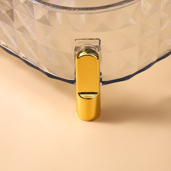 Yuyue PET Десктоп козметичен органайзер с диамантен модел – светъл луксозен стил, за съхранение на червила и козметика, пуснат през 2022 г.