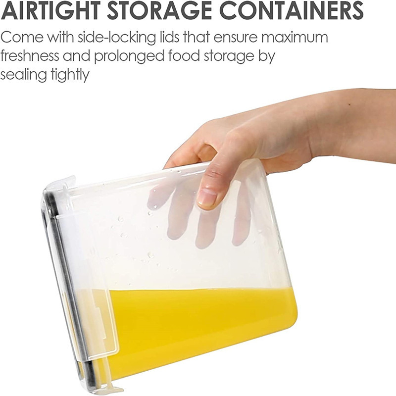 19-частен комплект пластмасови запечатващи буркани за хранително съхранение на захар, мляко на прах и сухи продукти, влагозащитни