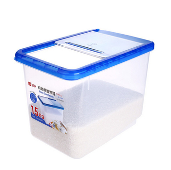 Kutija za skladištenje riže s kliznim poklopcem, PP plastika, 15 kg kapaciteta
