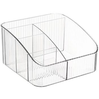 Козметична кутия за съхранение и органайзер за бюро с голям капацитет, PET материал, без капак, персонализируемо, стил лукс, пуснат през 2024 г.