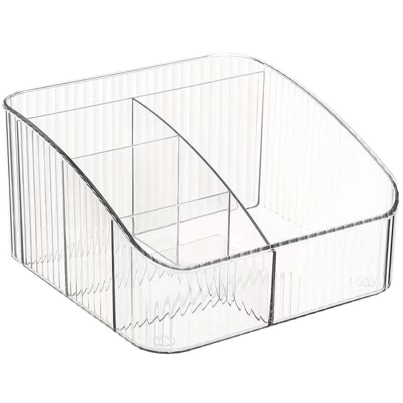 Козметична кутия за съхранение и органайзер за бюро с голям капацитет, PET материал, без капак, персонализируемо, стил лукс, пуснат през 2024 г.