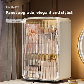 Cutie de depozitare pentru cosmetice în stil lux ușor, protecție împotriva prafului pentru masă de machiaj, organizator de birou cu sertare, capacitate 3-5 L