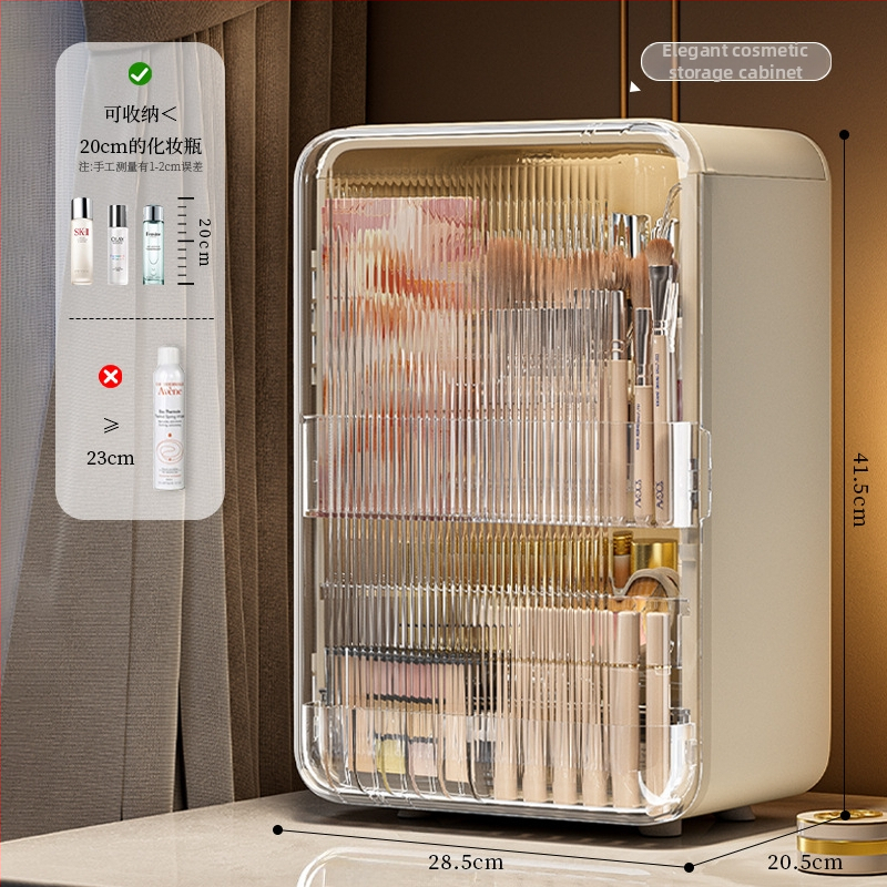 Cutie de depozitare pentru cosmetice în stil lux ușor, protecție împotriva prafului pentru masă de machiaj, organizator de birou cu sertare, capacitate 3-5 L