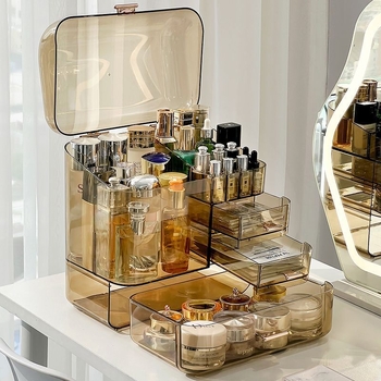 Кутия за козметика за съхранение — Chi weng, пластмасова, семпъл и модерен стил (Марка: Chi weng; Материал: пластмаса; Стил: семпъл и модерен)