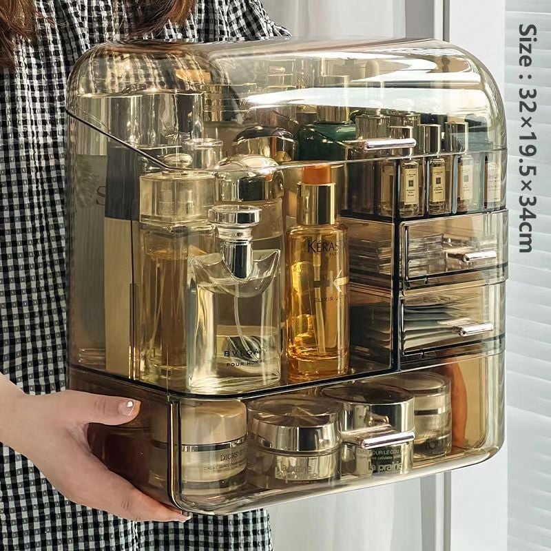 Кутия за козметика за съхранение — Chi weng, пластмасова, семпъл и модерен стил (Марка: Chi weng; Материал: пластмаса; Стил: семпъл и модерен)