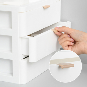 Органайзер за козметика и малки вещи, прозрачен пластмасов многослоен органайзер за бюро, стил японски, марка nice for you, без лого, без персонализация