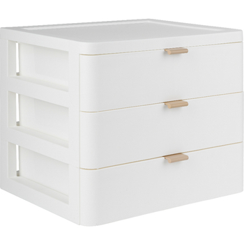 Органайзер за козметика и малки вещи, прозрачен пластмасов многослоен органайзер за бюро, стил японски, марка nice for you, без лого, без персонализация