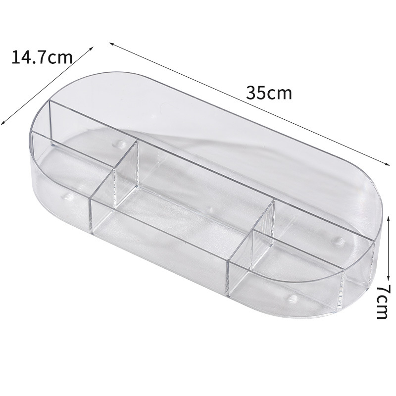 Kutija za kozmetiku na stol s pregradama, organizator ruževa, prozirni PET, model Bll-5031-storage box