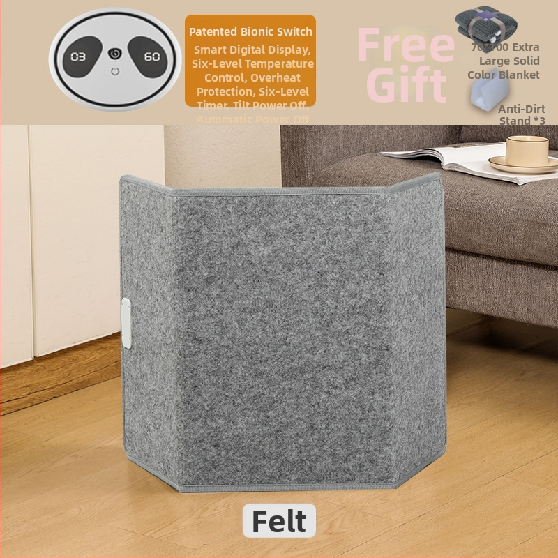 Θερμαντήρας ποδιών γραφείου με θέρμανση μέσω πρίζας, διπλής χρήσης μηχανικό έλεγχο με τηλεχειριστήριο, καθολική συμβατότητα