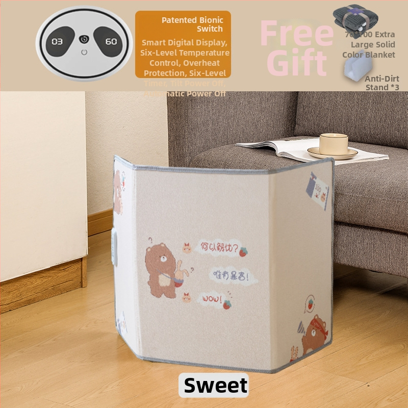 Θερμαντήρας ποδιών γραφείου με θέρμανση μέσω πρίζας, διπλής χρήσης μηχανικό έλεγχο με τηλεχειριστήριο, καθολική συμβατότητα