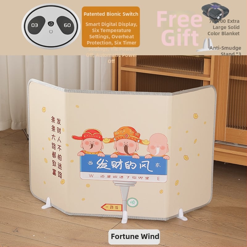 Θερμαντήρας ποδιών γραφείου με θέρμανση μέσω πρίζας, διπλής χρήσης μηχανικό έλεγχο με τηλεχειριστήριο, καθολική συμβατότητα