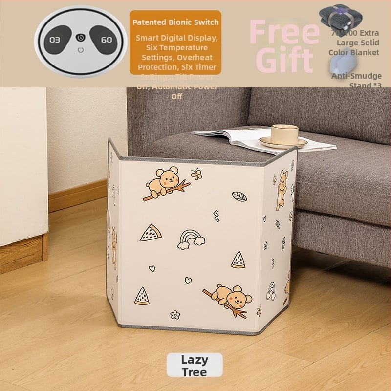 Θερμαντήρας ποδιών γραφείου με θέρμανση μέσω πρίζας, διπλής χρήσης μηχανικό έλεγχο με τηλεχειριστήριο, καθολική συμβατότητα