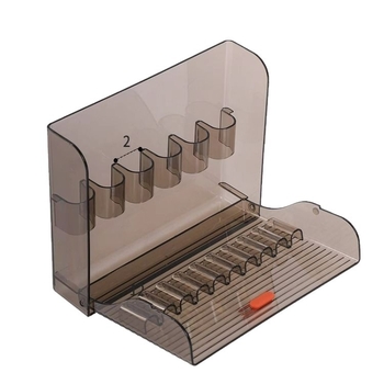 Стенен органайзер за четки за грим и моливи за вежди, прозрачен корпус, без пробиване, PS материал