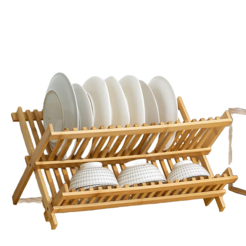 Sklopivi bambusov stalak za odvod posuđa – moderni minimalistički stil, Bamboo Mu Mu