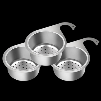 Vješalna košara od nehrđajućeg čelika za kuhinjsku sudoperu — mokro-sušno odvajanje, filtr za ostatke, Drip Basket serija, Nahe brend