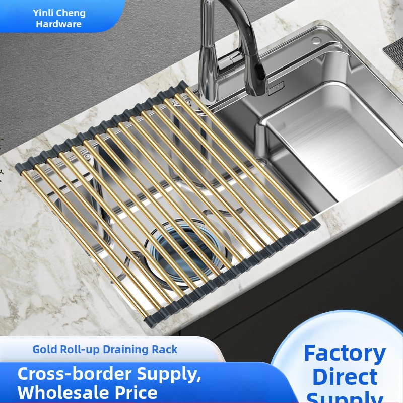 Sklopiva odvodnja posuđa od nehrđajućeg čelika sa silikonskim filtrom; serija Folding roller shutter; Brand Eternal success; Prilagodba: Da