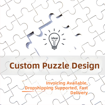 Drevený plošný puzzle — prispôsobiteľný 500/1000 dielikov, DIY s vlastnými kresbami