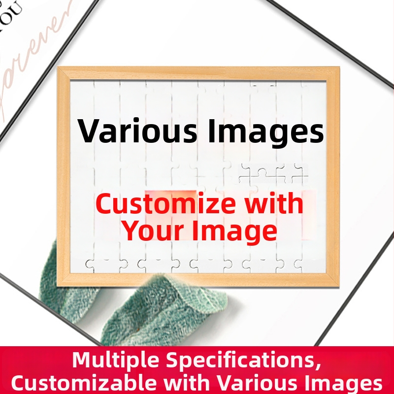 Drevený plošný puzzle — prispôsobiteľný 500/1000 dielikov, DIY s vlastnými kresbami