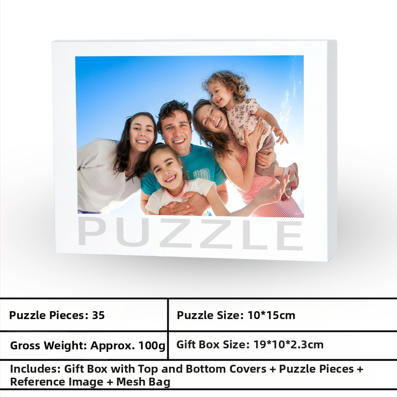 Drevený plošný puzzle — prispôsobiteľný 500/1000 dielikov, DIY s vlastnými kresbami