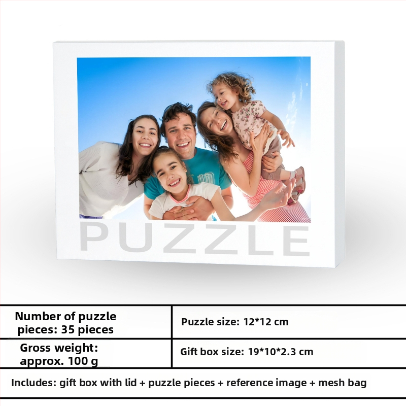 Drevený plošný puzzle — prispôsobiteľný 500/1000 dielikov, DIY s vlastnými kresbami