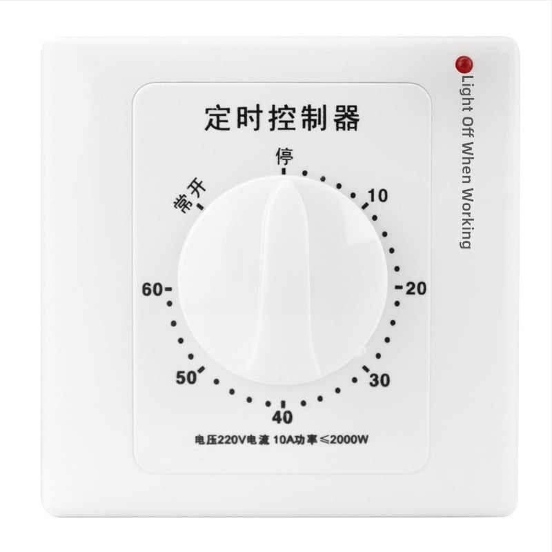 Механичен 60-минутен таймер за водна помпа, 220V, за монтаж в 86-тип корпус