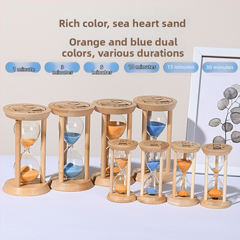 Svetlá presýpacia hodinka pre deti, odolná voči pádom, fúkané borosilikátové sklo, 3/5/10/30 minút, ozdoba s tekutým pieskom