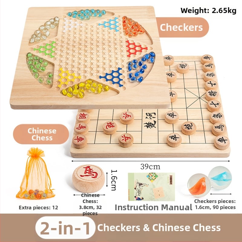 Dreveni set dama s kuglicama — edukativna igra, marka Yimu; pogodno za uzrast 4–60; pakiranje: šarena kutija