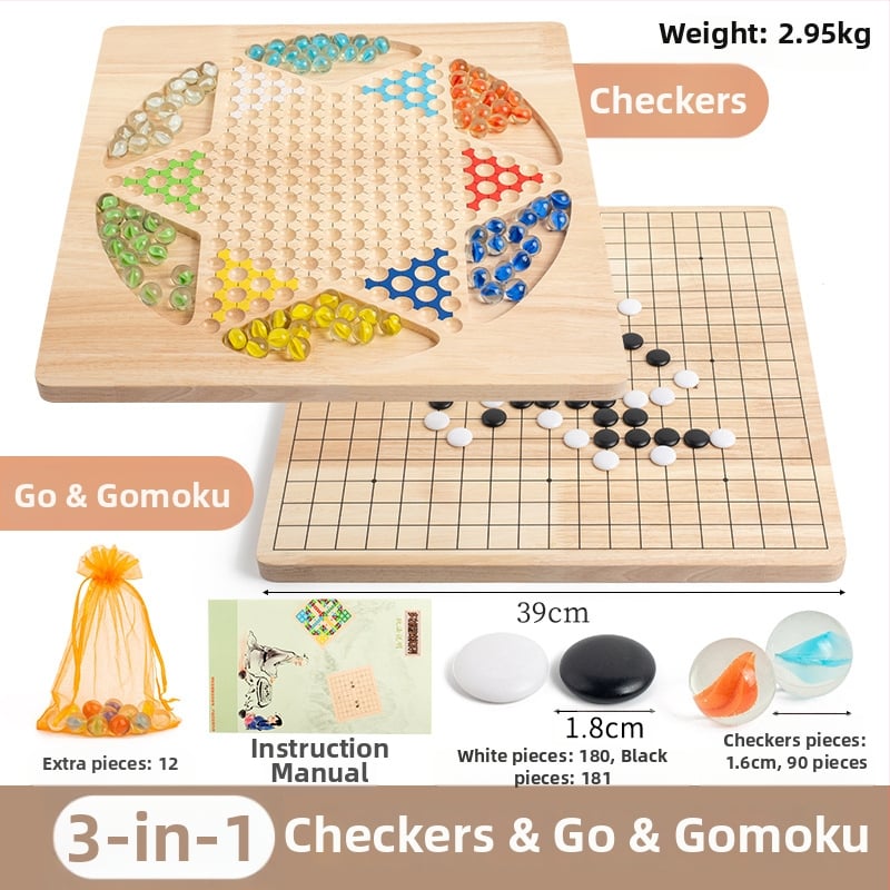 Dreveni set dama s kuglicama — edukativna igra, marka Yimu; pogodno za uzrast 4–60; pakiranje: šarena kutija