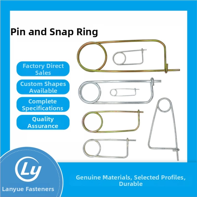 Lan Yue πείροι ελατηρίου από χάλυβα άνθρακα, ενισχυμένοι πείροι, ορθογώνιου τύπου, γαλβανισμένοι, DIN11023 πρότυπο, πείροι τοποθέτησης