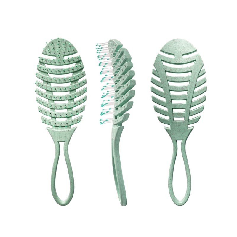 Masszázs fésű a hajhoz – búzaszalmából és nylonból, nedves és száraz használatra, Ningbo eredet