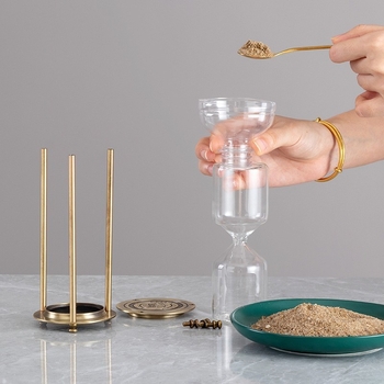 YIECGY Clepsidră din aliaj de zinc – turnat, ornament de agățat