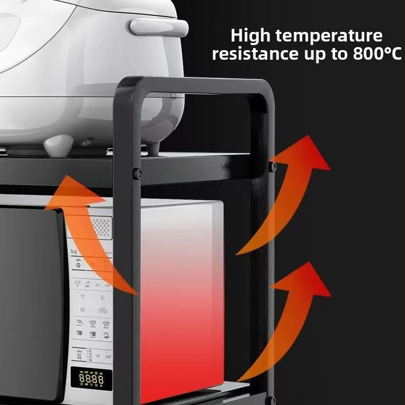 Επεκτειόμενη μεταλλική ράφι αποθήκευσης φούρνου μικροκυμάτων, πολυεπίπεδη οργάνωση πάγκου κουζίνας, επιλογές μονής ή διπλής επιπέδου