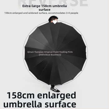 Αναστρεφόμενη ομπρέλα με ενισχυμένο αλουμινένιο σκελετό, ημι-αυτόματο κλείσιμο (Υλικό υφάσματος: Impact cloth; Πυκνότητα υφάσματος: 170t; Υλικό ακτίνων: Αλουμίνιο; Υλικό ράβδου: Αλουμίνιο; Υλικό λαβής: Αλουμίνιο)