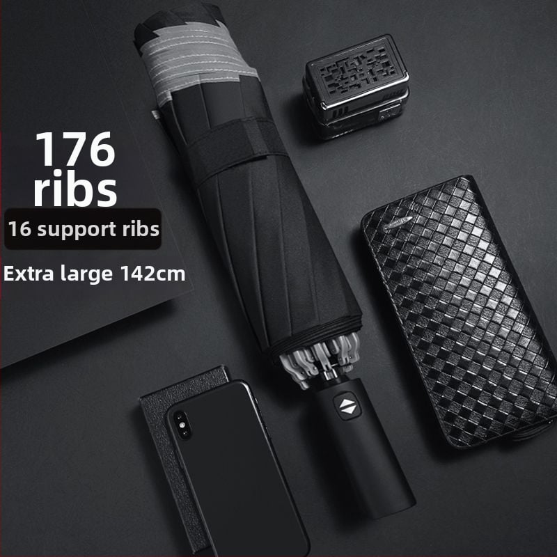 Αναστρεφόμενη ομπρέλα με ενισχυμένο αλουμινένιο σκελετό, ημι-αυτόματο κλείσιμο (Υλικό υφάσματος: Impact cloth; Πυκνότητα υφάσματος: 170t; Υλικό ακτίνων: Αλουμίνιο; Υλικό ράβδου: Αλουμίνιο; Υλικό λαβής: Αλουμίνιο)