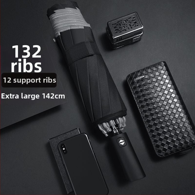 Αναστρεφόμενη ομπρέλα με ενισχυμένο αλουμινένιο σκελετό, ημι-αυτόματο κλείσιμο (Υλικό υφάσματος: Impact cloth; Πυκνότητα υφάσματος: 170t; Υλικό ακτίνων: Αλουμίνιο; Υλικό ράβδου: Αλουμίνιο; Υλικό λαβής: Αλουμίνιο)