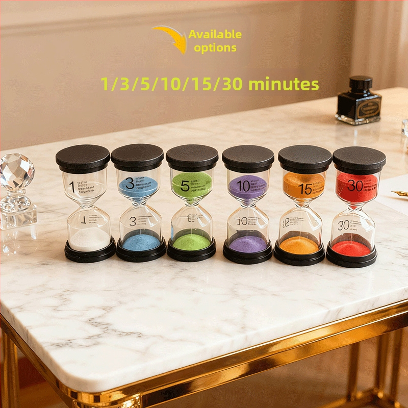 Стъклен пясъчен часовник-таймер, ръчна изработка, 30-минутен настолен декоративен комплект