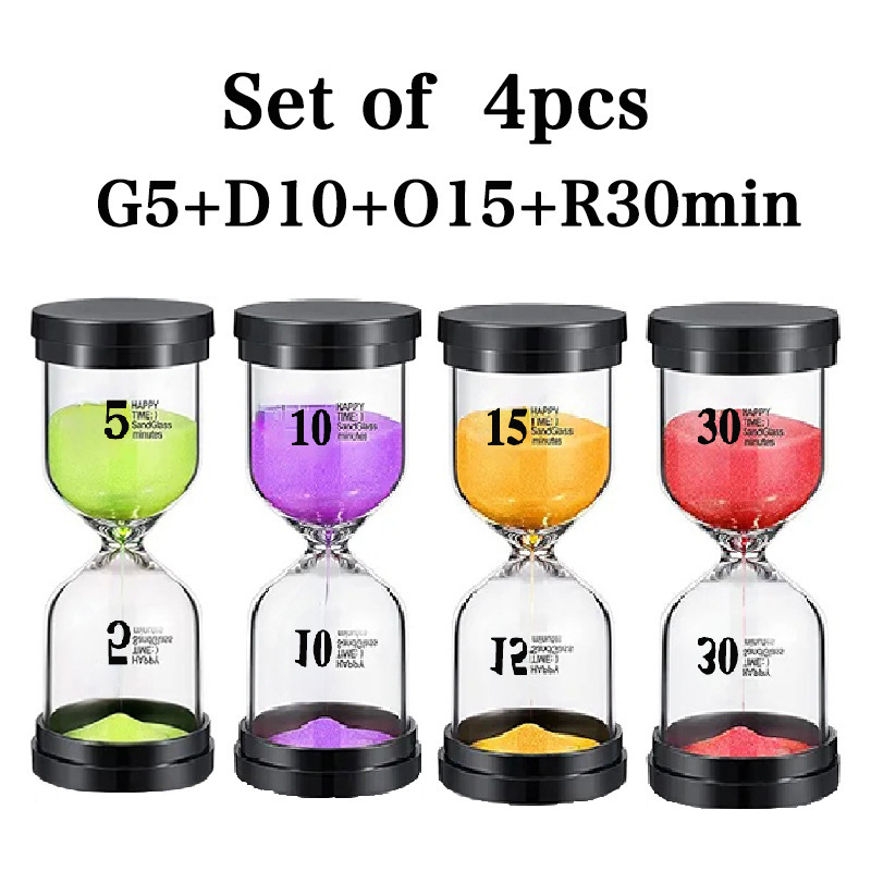 Стъклен пясъчен часовник-таймер, ръчна изработка, 30-минутен настолен декоративен комплект