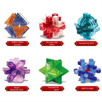 Kongming/Luban zaključani logički kocka za djecu, plastika, DIY OEM logo, uzrast 4–6 godina