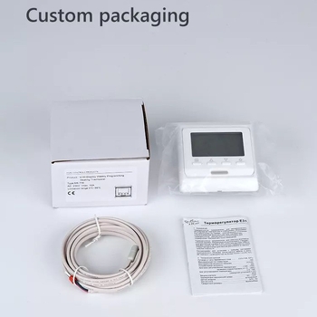 Elektromos padlófűtés termosztát LCD kijelzővel, 16A, panelre szerelhető, 220V AC, modell E51.716