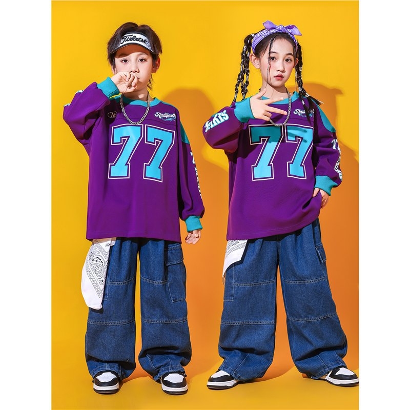 Dječji kostim za hip-hop nastupe, unisex, jesensko 2025 izdanje, 60% pamuk, za djecu iznad 8 godina (iznad 140 cm), na skladištu