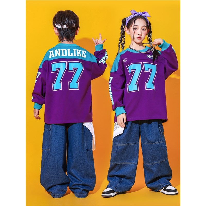 Dječji kostim za hip-hop nastupe, unisex, jesensko 2025 izdanje, 60% pamuk, za djecu iznad 8 godina (iznad 140 cm), na skladištu