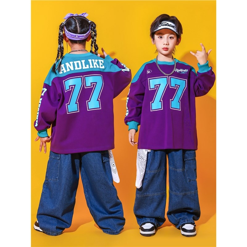 Dječji kostim za hip-hop nastupe, unisex, jesensko 2025 izdanje, 60% pamuk, za djecu iznad 8 godina (iznad 140 cm), na skladištu