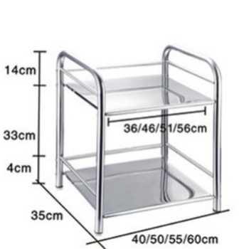 Ράφι φούρνου μικροκυμάτων από ανοξείδωτο χάλυβα, Ziyi zy, OEM λογότυπο, μοντέρνο μινιμαλιστικό στυλ, διπλό επίπεδο αποθήκευσης