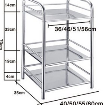 Ράφι φούρνου μικροκυμάτων από ανοξείδωτο χάλυβα, Ziyi zy, OEM λογότυπο, μοντέρνο μινιμαλιστικό στυλ, διπλό επίπεδο αποθήκευσης