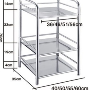 Ράφι φούρνου μικροκυμάτων από ανοξείδωτο χάλυβα, Ziyi zy, OEM λογότυπο, μοντέρνο μινιμαλιστικό στυλ, διπλό επίπεδο αποθήκευσης