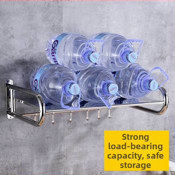 Ράφι φούρνο μικροκυμάτων από ανοξείδωτο χάλυβα, επιτοίχιο αποθηκευτικό, Μοντέλο 0211, OEM λογότυπο, Σύγχρονο μινιμαλιστικό στυλ