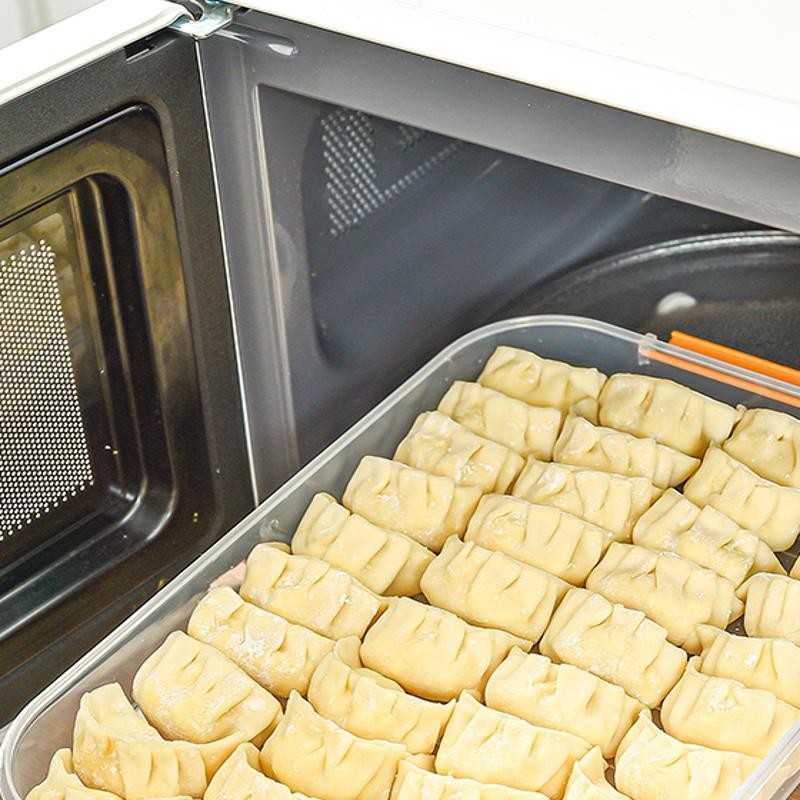 Višeslojna kutija za svježe dumplings s poklopcem – prozračna plastična posuda za hranu s dreniranjem
